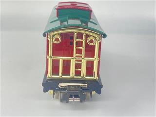 MTH 10-1042 Red Caboose No. 817 Red & Peacock Roof with Brass Trim